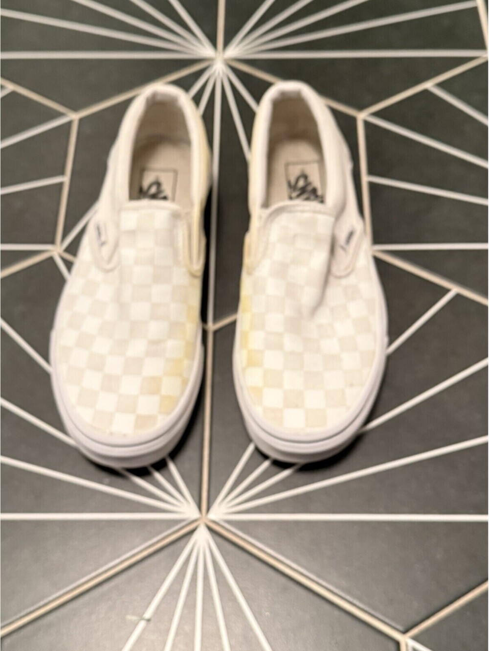 Vans OG Classic Slip-On Classic White Checker Men’s 6 Women’s 7.5 Eur 38 Read